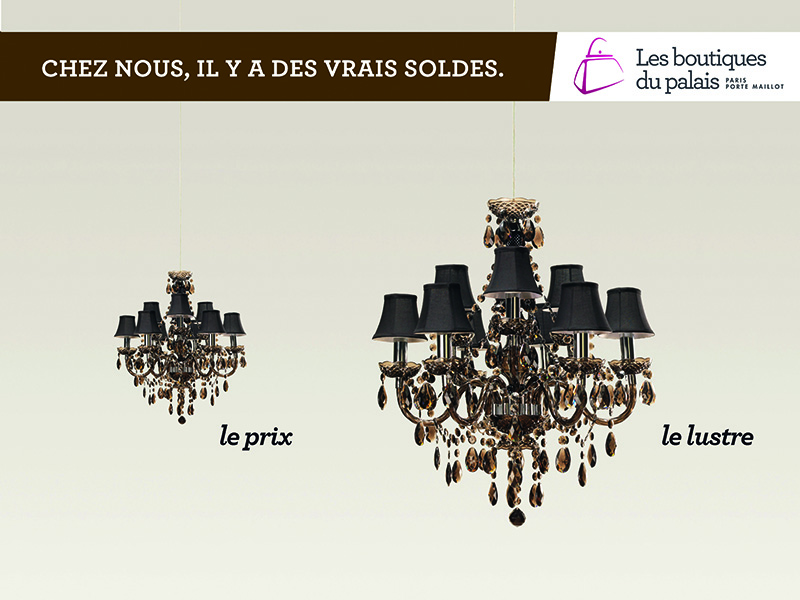 Affiche publicitaire Boutique Palais Congrès - Soldes