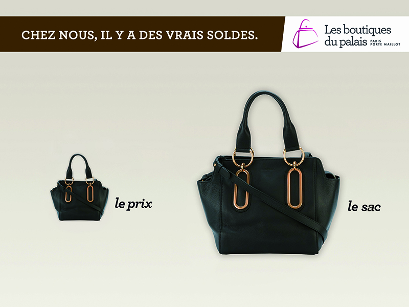 Affiche publicitaire Boutique Palais Congrès - Soldes