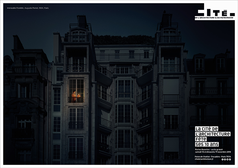 Affiche publicitaire Cité de l'architecture et du patrimoine - 10 ans
