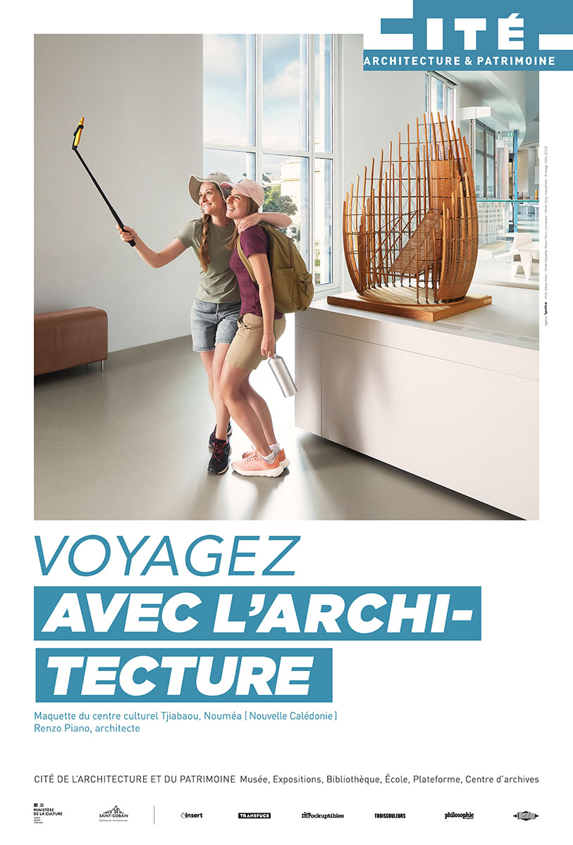 affiche publicitaire cité de l'architecture et du patrimoine institutionnelle Nouméa