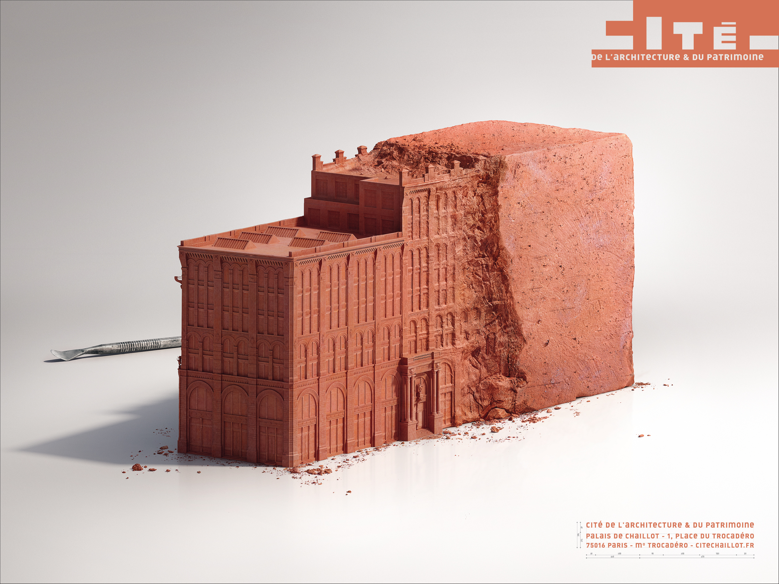 Affiche publicitaire Cité de l'architecture et du patrimoine - les sculptures
