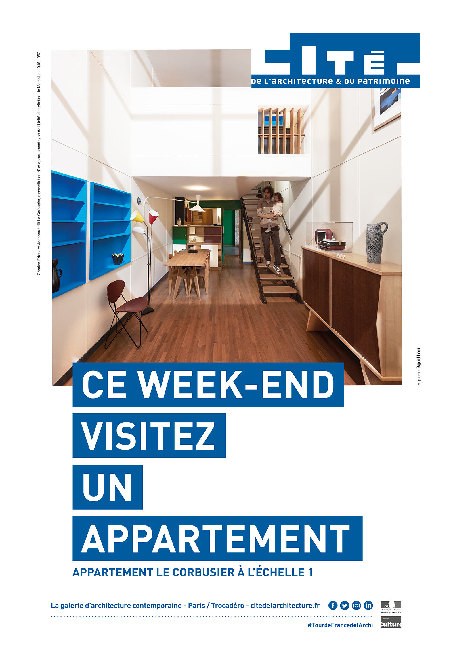 Affiche publicitaire pour les expositions permanantes de la Cité de l'architecture et du patrimoine 2
