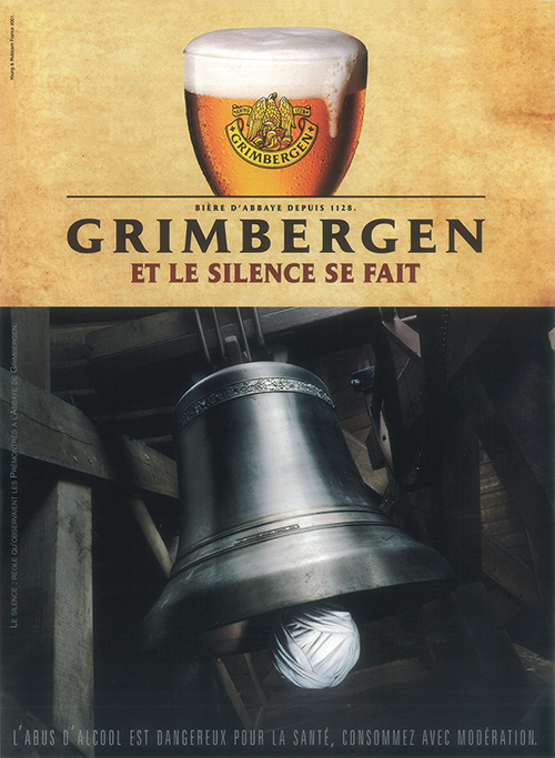 Affiche publicitaire Grimbergen - Le silence