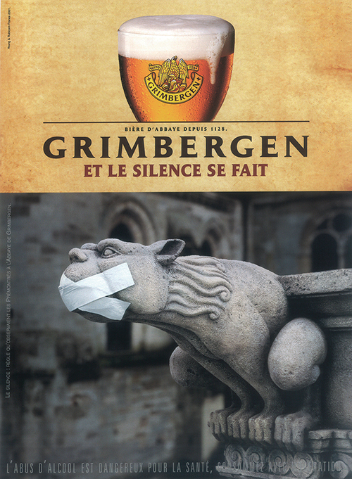 Affiche publicitaire Grimbergen - Le silence