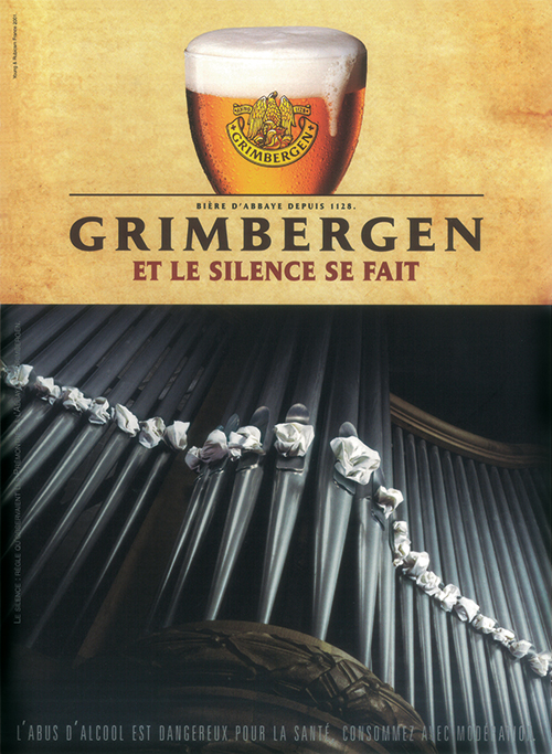 Affiche publicitaire Grimbergen - Le silence