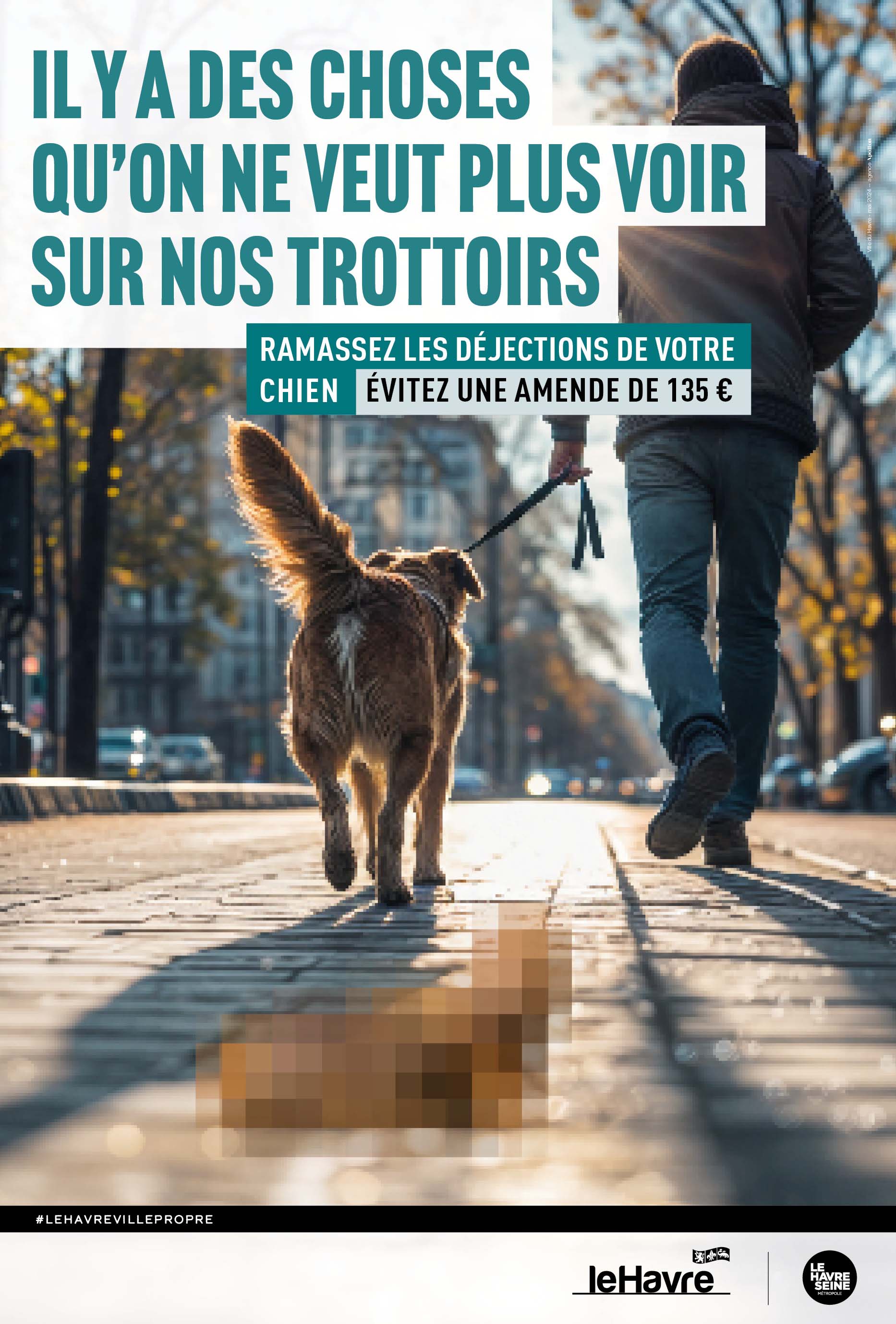 affiche publicitaire havre propreté déjection