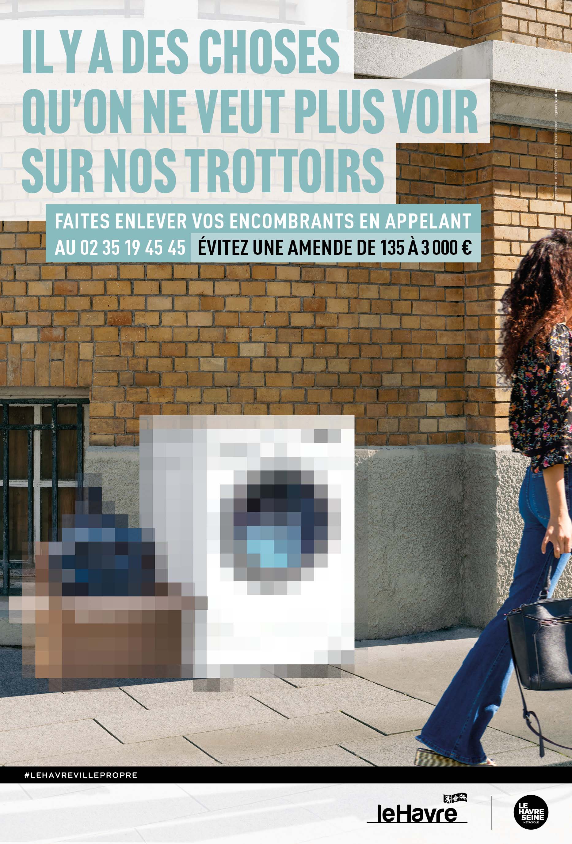 affiche publicitaire havre propreté encombrant