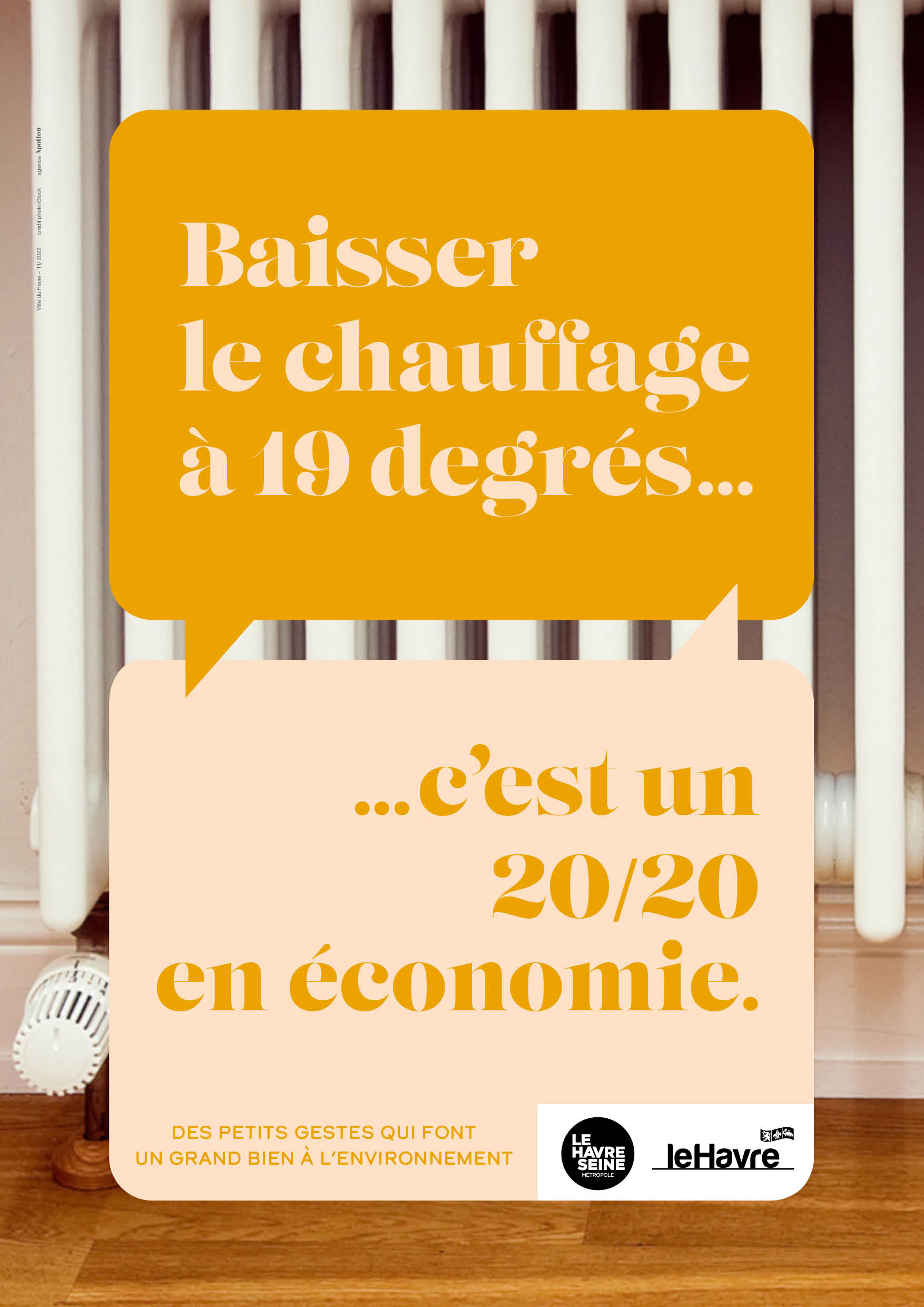 Affiche de la campagne publicitaire sur les écogestes de la ville du Havre - 1