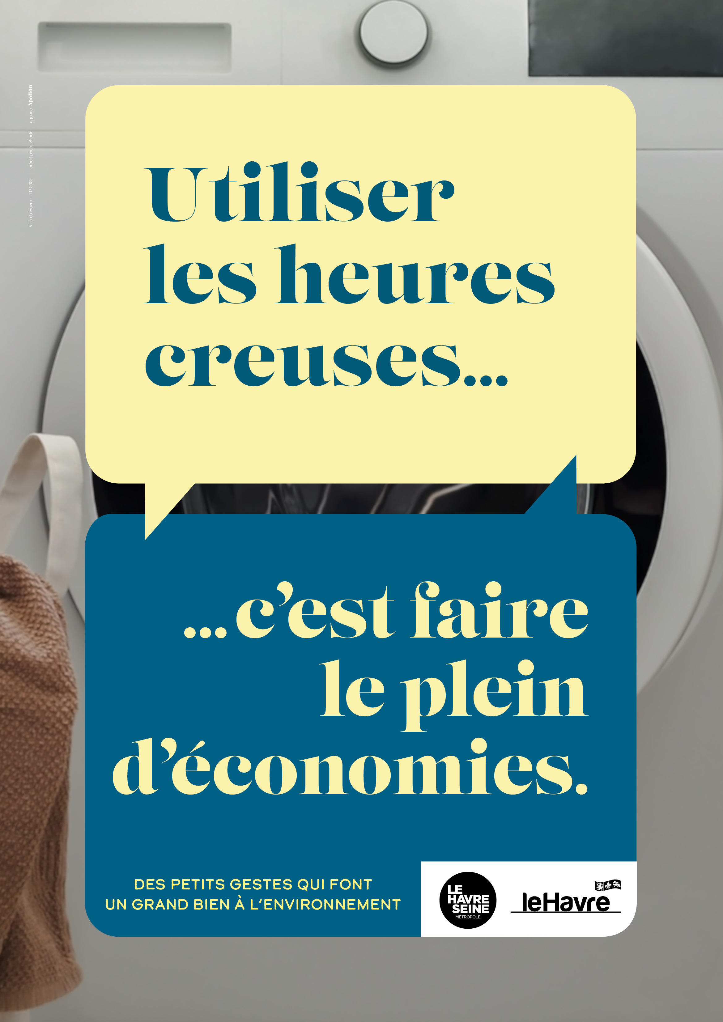 Affiche de la campagne publicitaire sur les écogestes de la ville du Havre - 2