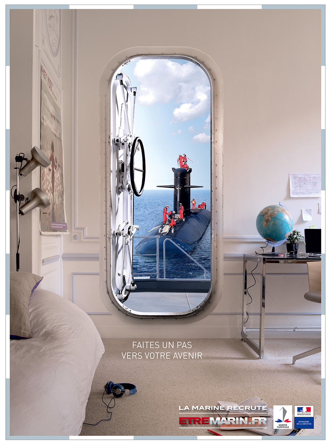 Affiche publicitaire La Marine Nationale - les portes