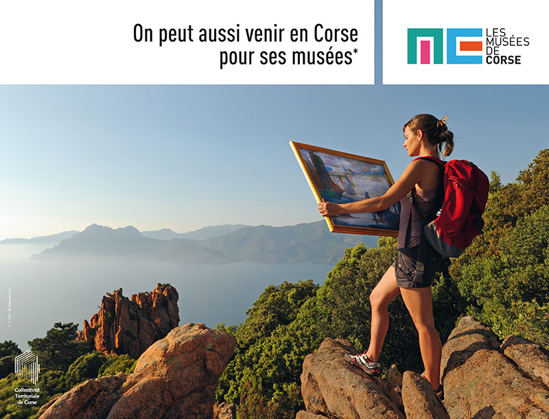 Affiche publicitaire Les musées Corse - les tableaux