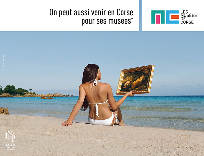 Affiche publicitaire Les musées Corse - les tableaux