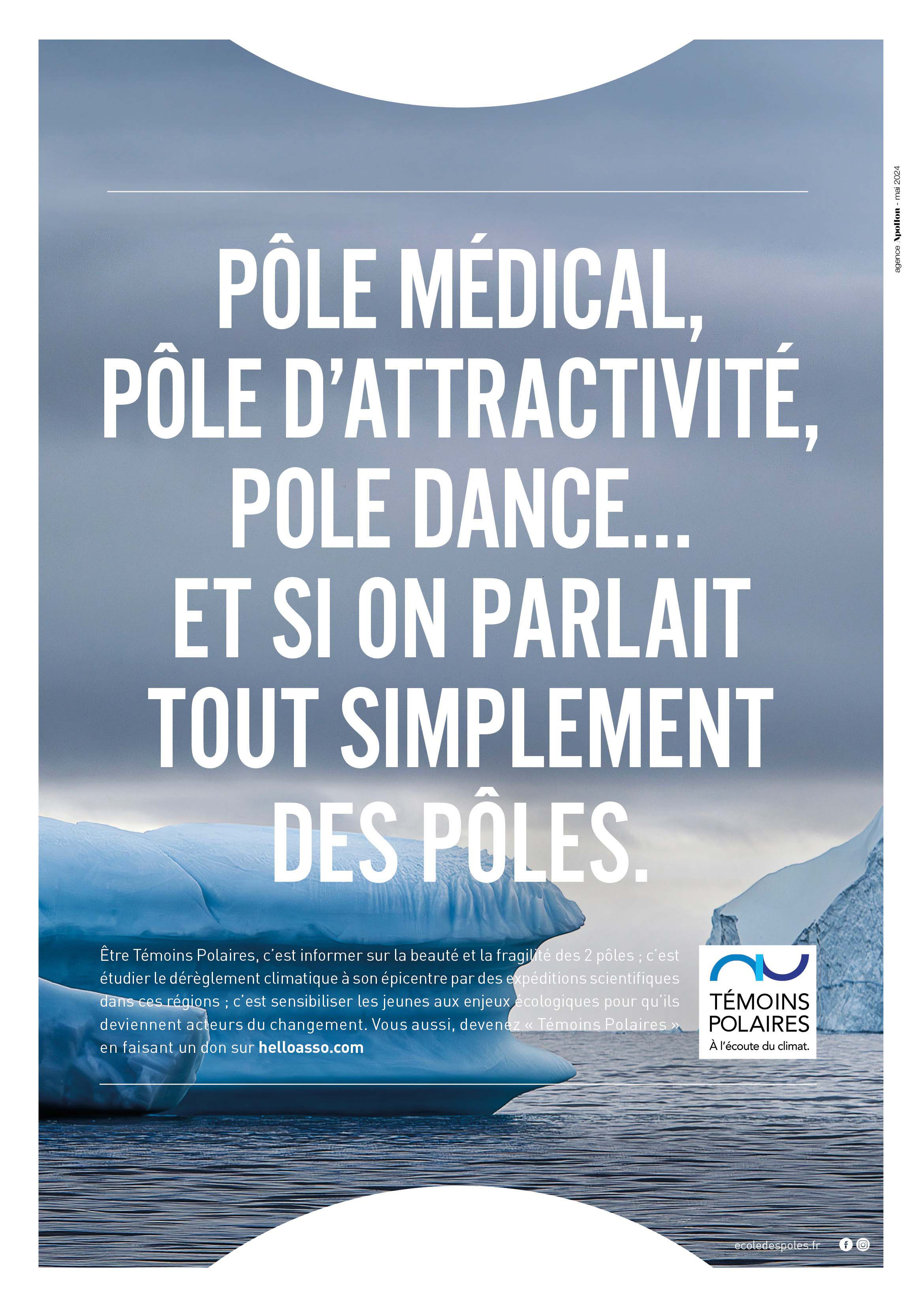 affiche publicitaire témoins polaires pole dance
