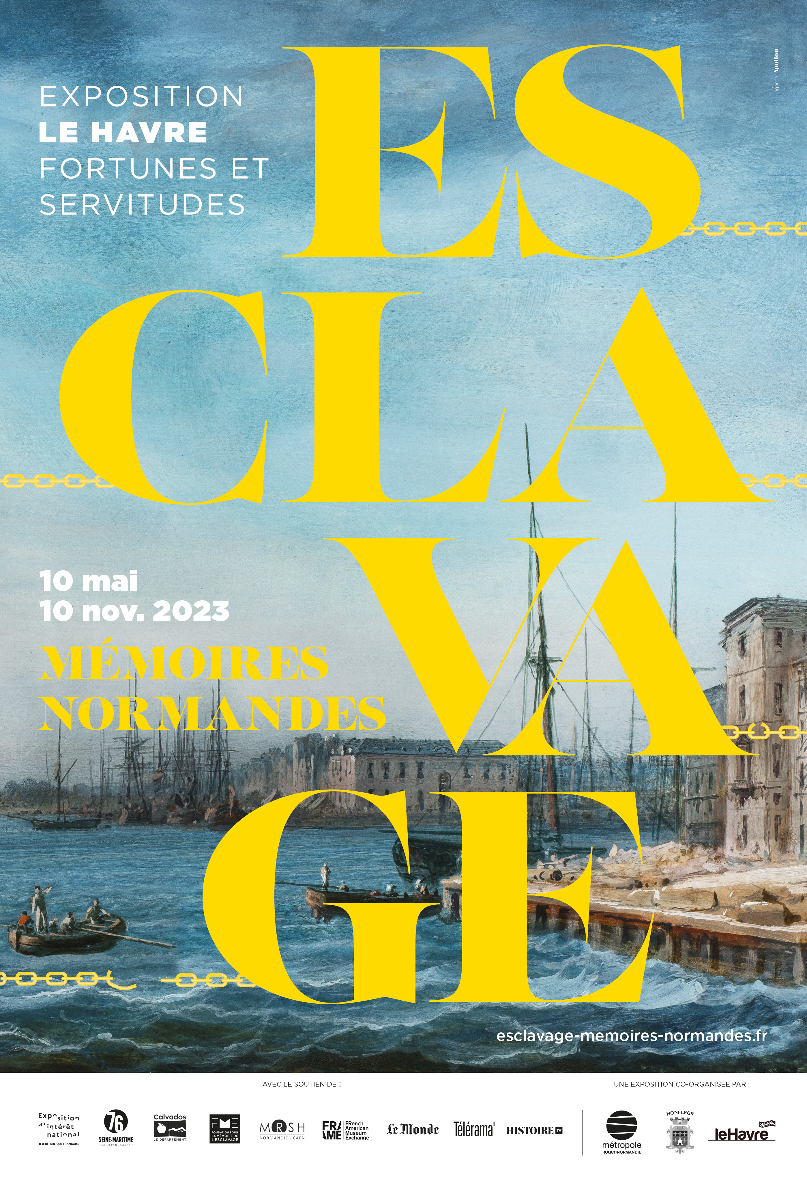 affiche publicitaire exposition esclavage Le Havre