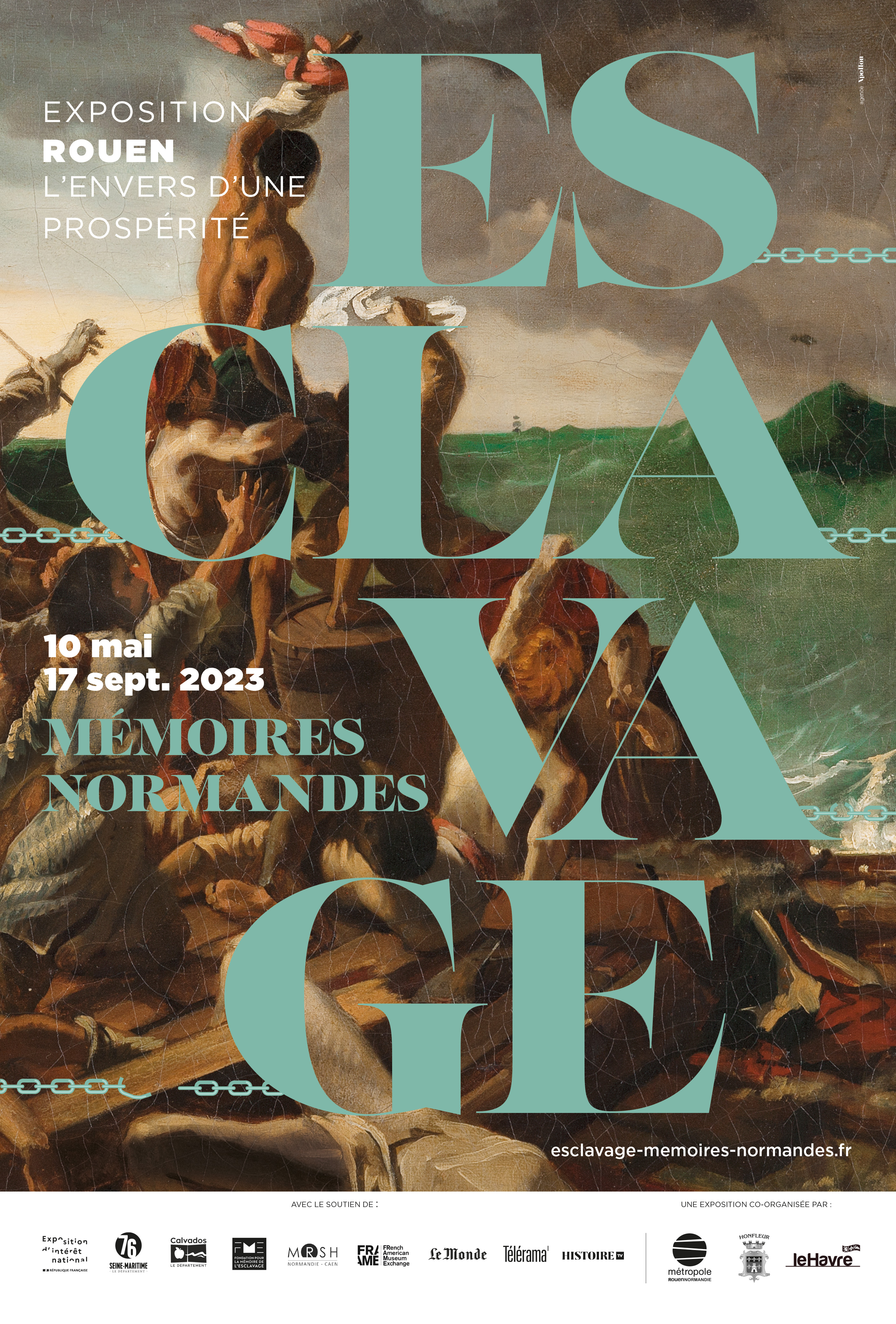 affiche publicitaire exposition esclavage Rouen